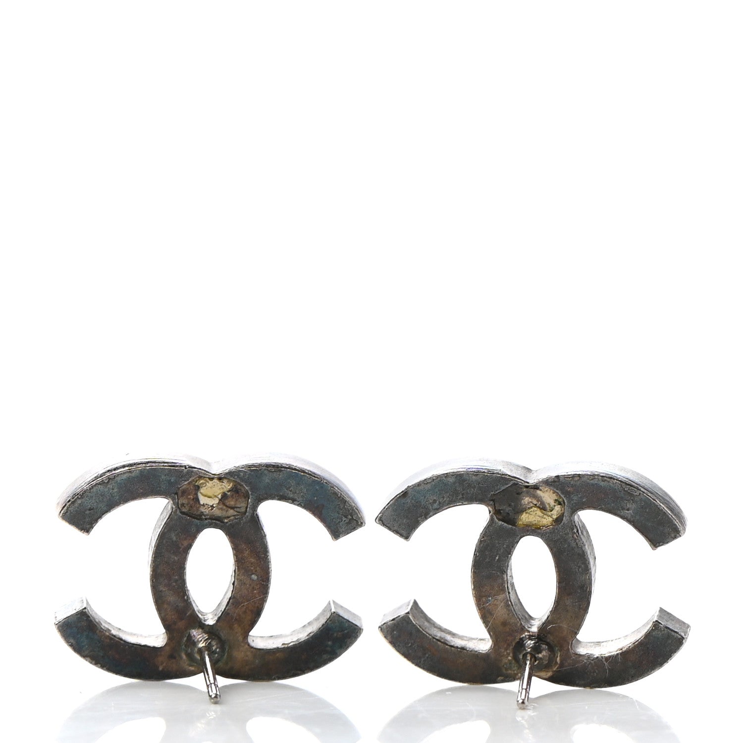 Chanel Resin Crystal Pearl CC Earrings Black 5 of 6