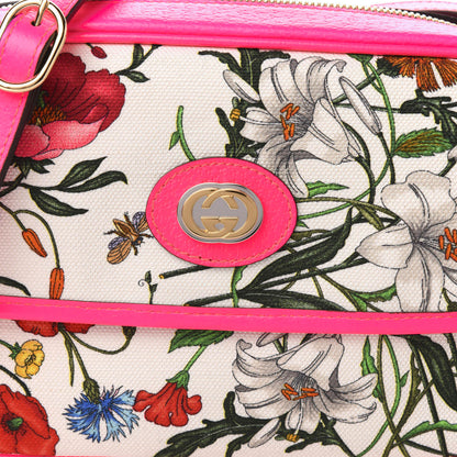 Gucci Canvas Flora Floral Shoulder Bag White Fuchsia Fluo 11 of 11