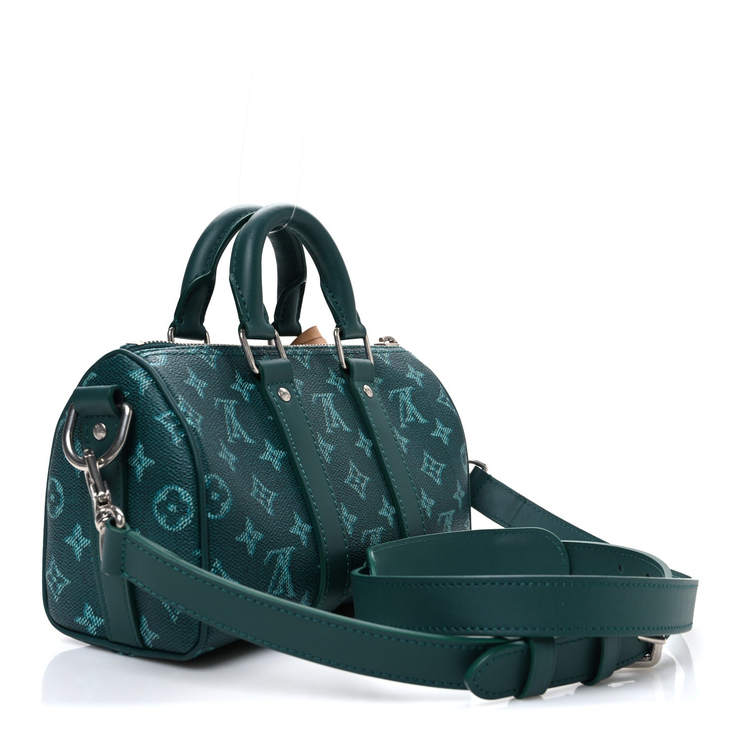 Louis Vuitton Monogram Heritage Keepall Bandouliere 25 Green 3 of 9