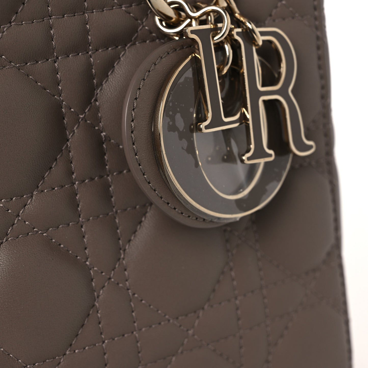 Lambskin Cannage Small My ABCDior Lady Dior Warm Taupe