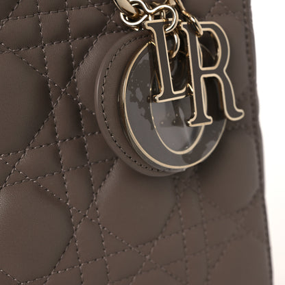 Christian Dior Lambskin Cannage Small My ABCDior Lady Dior Warm Taupe 11 of 12