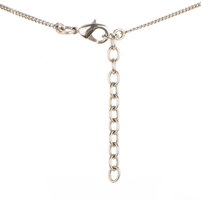Chanel Crystal CC Bow Drop Necklace Silver 4 of 4