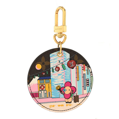 Louis Vuitton Monogram 2022 Christmas Animation Tokyo Bag Charm Key Ring Blue 1 of 3
