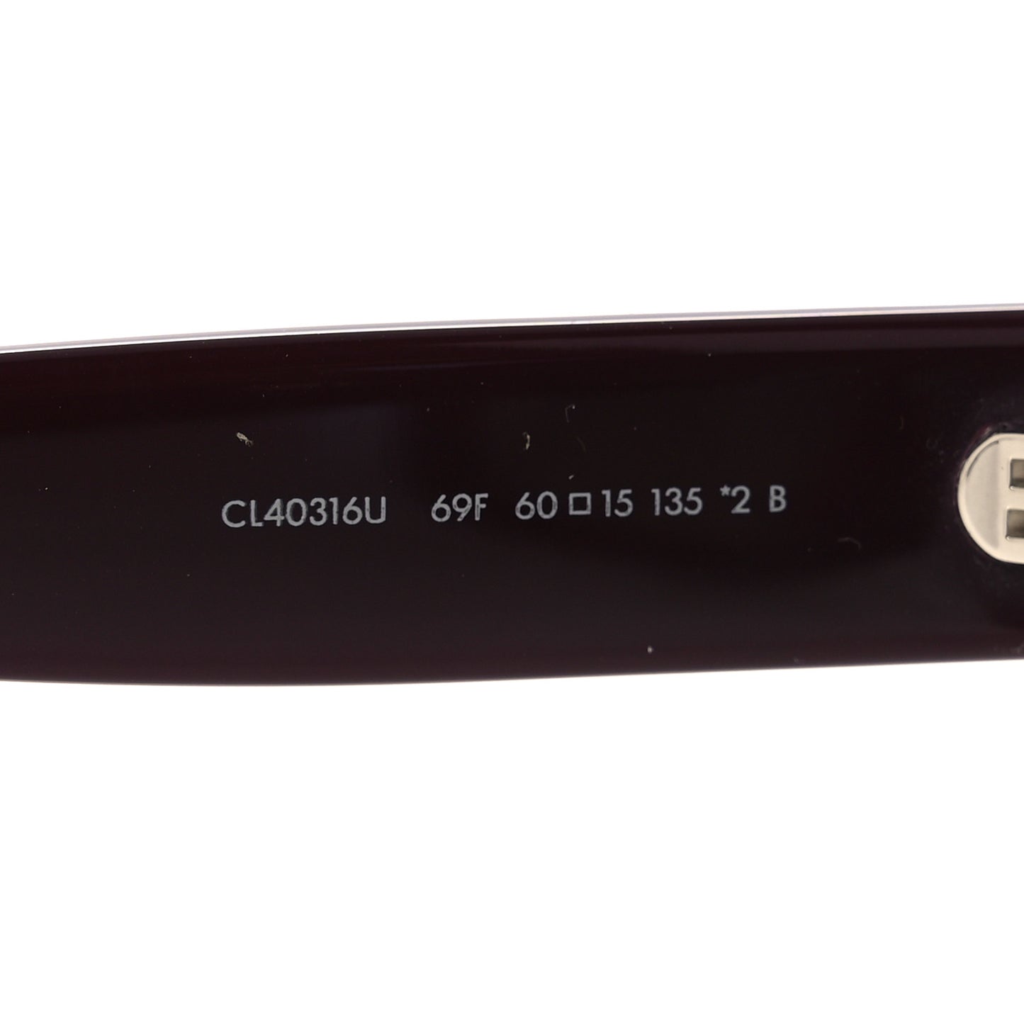 Acetate Triomphe 16 Sunglasses CL40316U Shiny Bordeaux