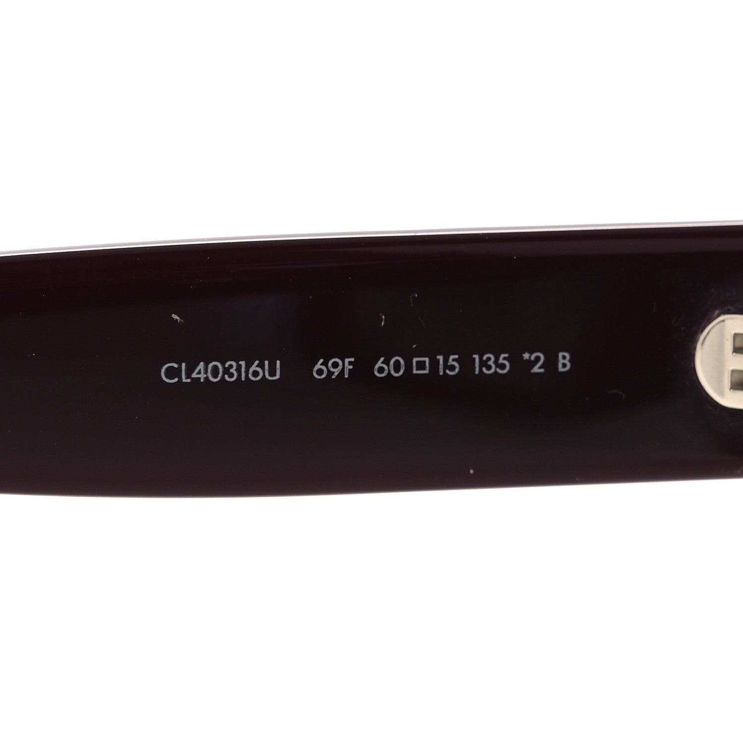 Celine Acetate Triomphe 16 Sunglasses CL40316U Shiny Bordeaux 5 of 8