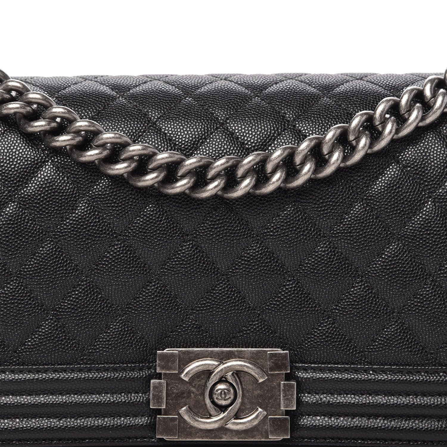 Chanel Caviar Quilted Medium Boy Flap Black 11 of 12