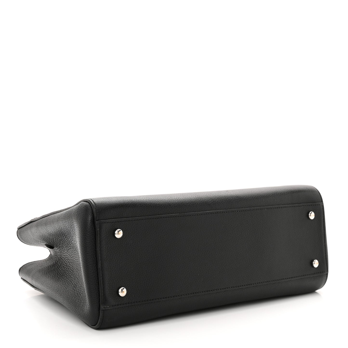 Grained Calfskin Small Neo Executive Shopper Tote Black