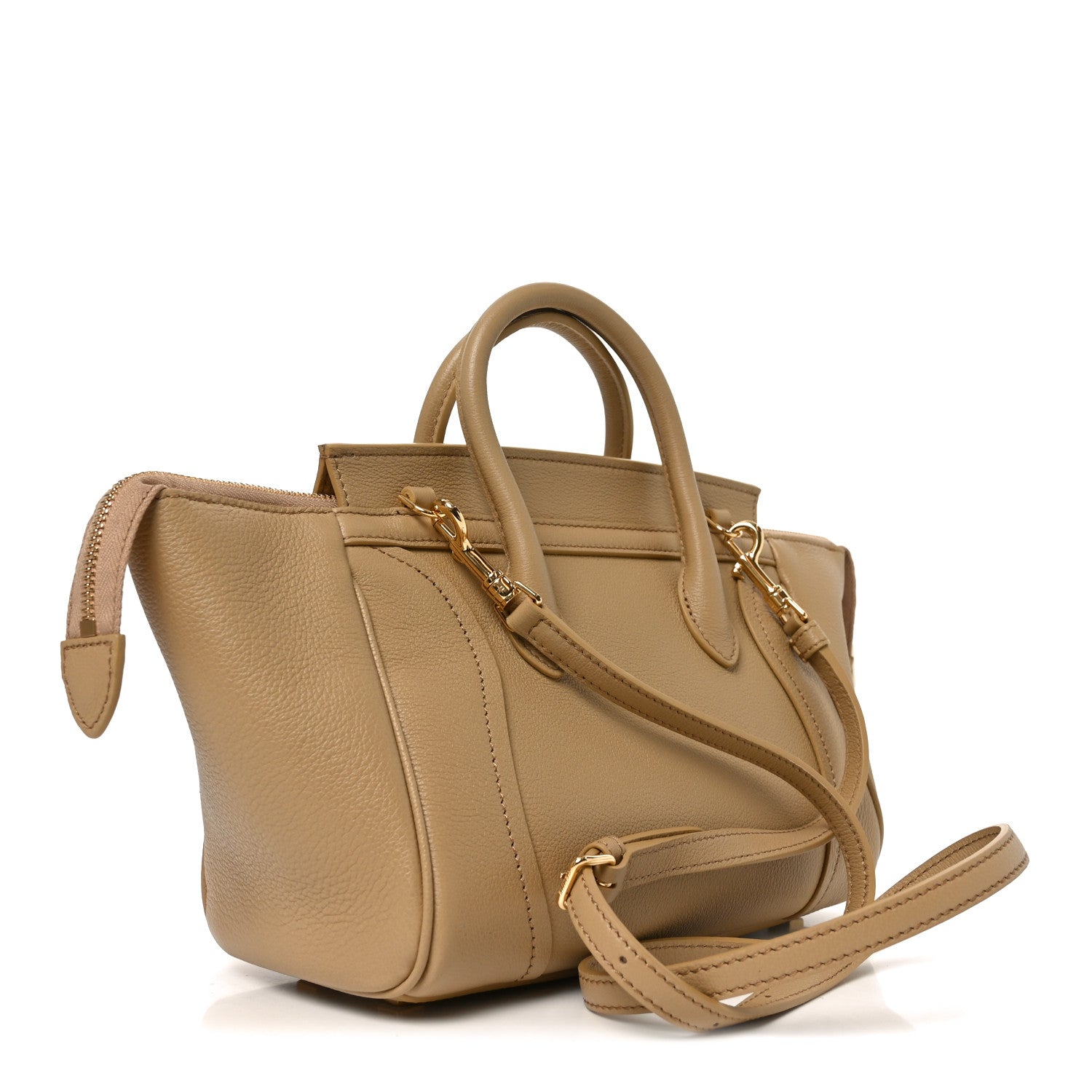 Celine Grained Calfskin Small New Luggage Sandcastle 3 of 10
