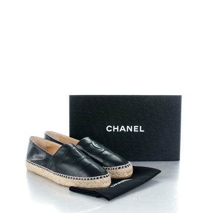 Chanel Lambskin CC Espadrilles 40 Black 7 of 8