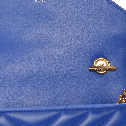 Saint Laurent Sheepskin Matelasse Chevron Monogram Classic Baby Chain Bag Blue Majorelle 12 of 12
