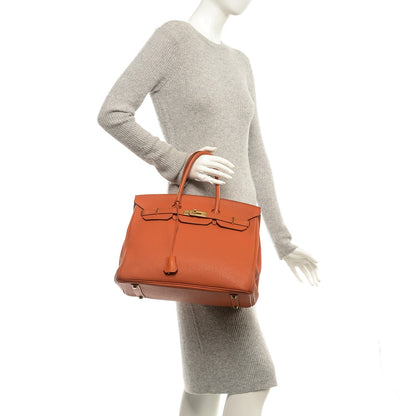 Hermes Togo Birkin 35 Orange 2 of 31
