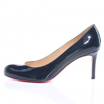 Christian Louboutin Patent Simple 70 Pumps 38 Navy 1 of 7