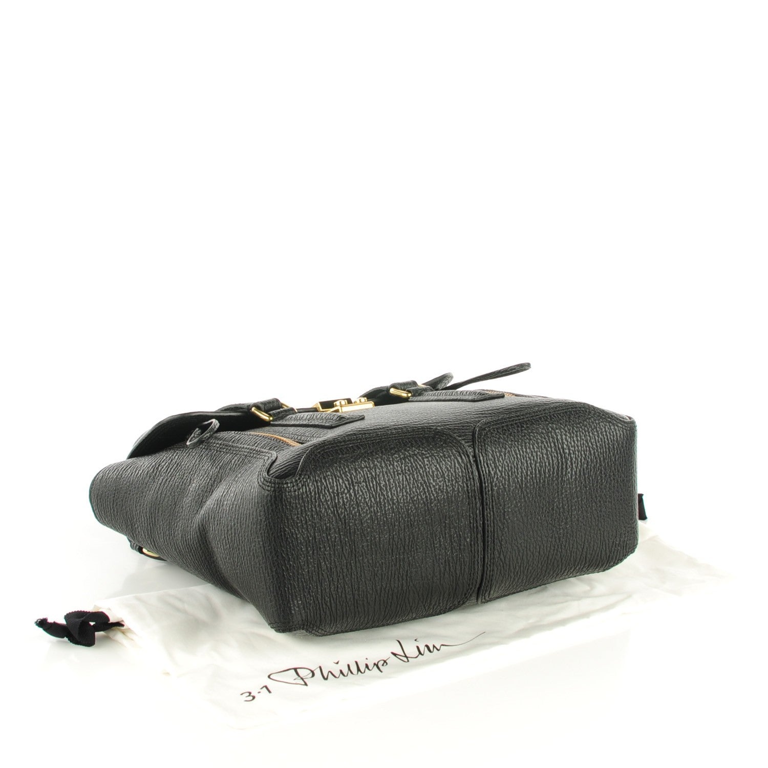 3.1 Phillip Lim 3.1 Textured Calfskin Medium Pashli Satchel Black 4 of 11