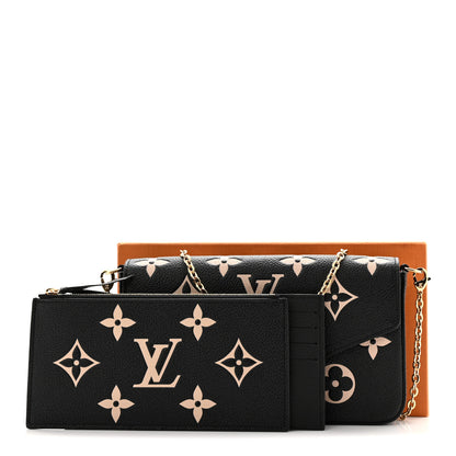Louis Vuitton Empreinte Monogram Giant Felicie Pochette Black Beige 11 of 11