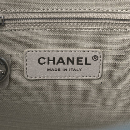 Chanel Mixed Fibers Small Deauville Tote Light Blue 7 of 10