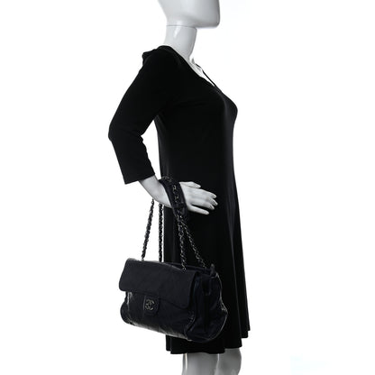 Chanel Lambskin Quilted Ritz Flap Bag Navy 2 of 10