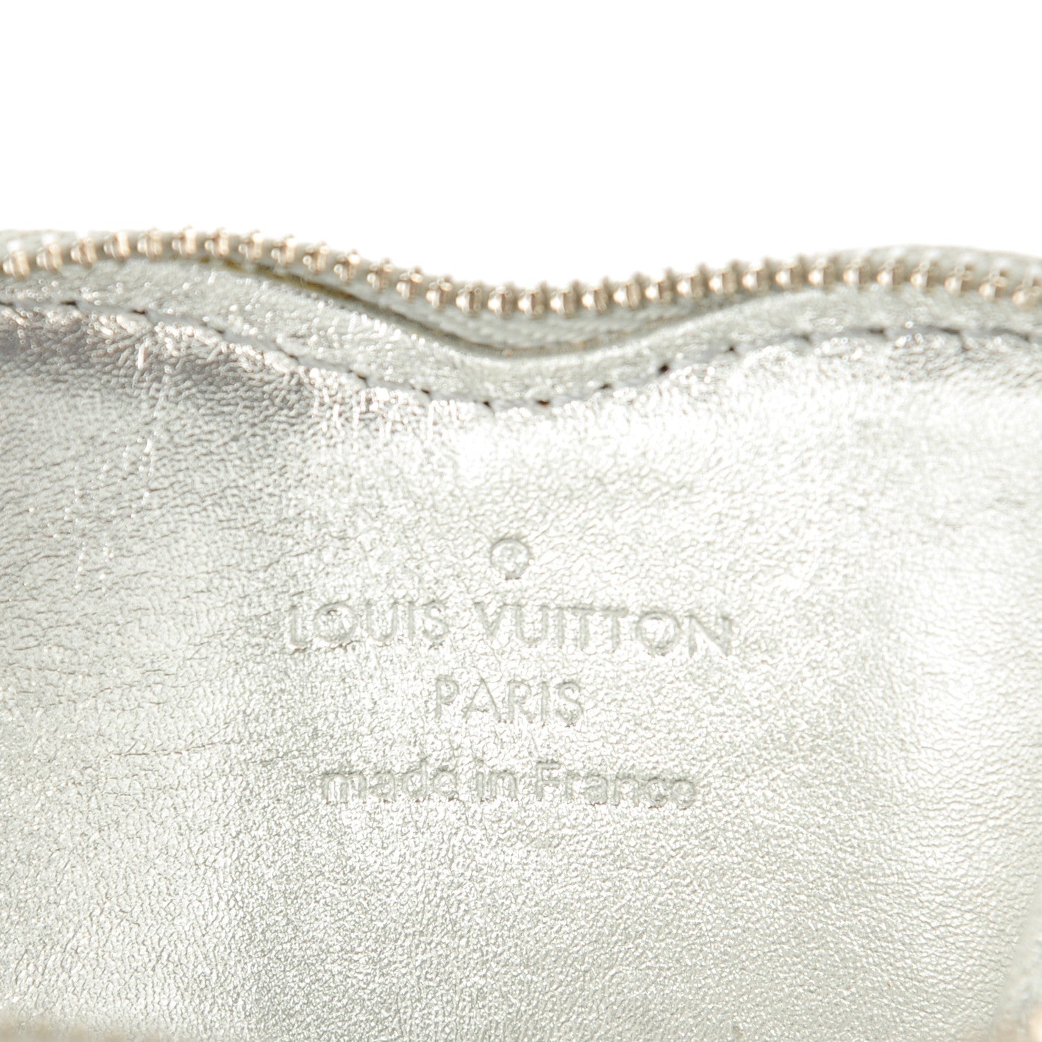 Louis Vuitton Monogram Miroir Heart Coin Purse Silver 6 of 7