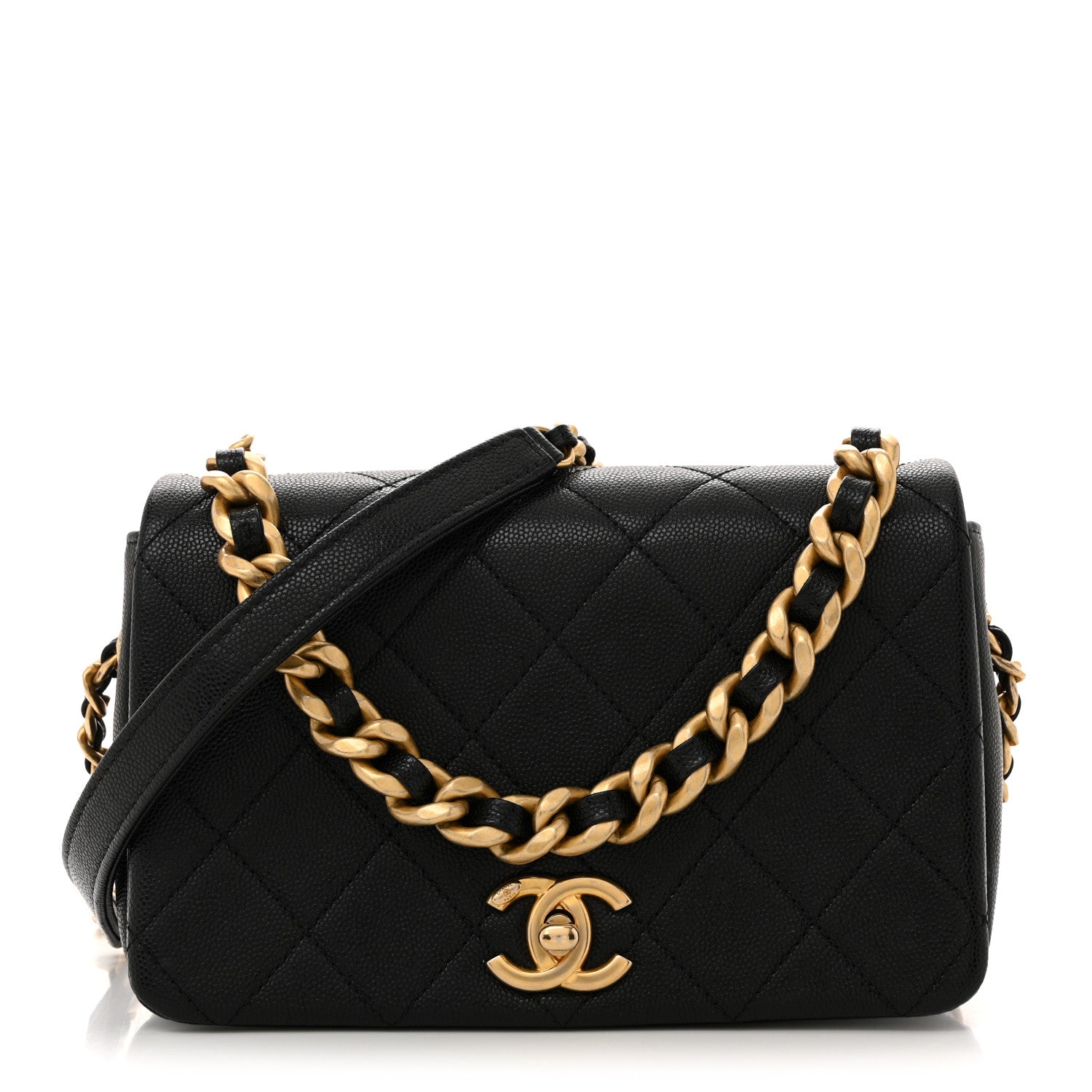 Chanel Caviar Quilted Small Fashion Therapy Flap Bag Black 1 of 11