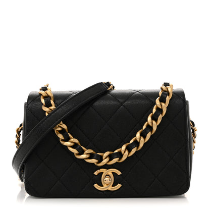 Chanel Caviar Quilted Small Fashion Therapy Flap Bag Black 1 of 11