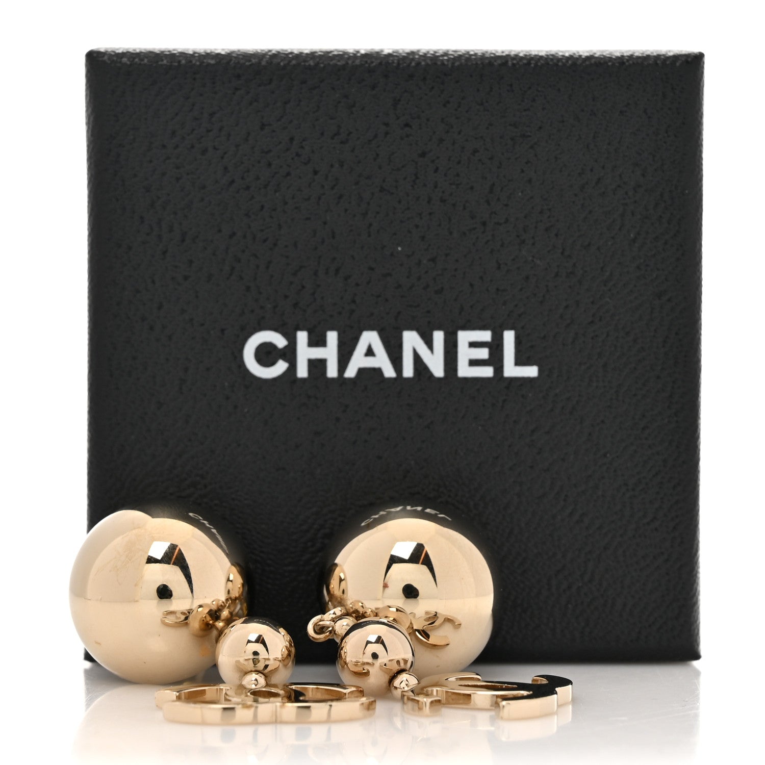 Chanel Metal CC Drop Earrings Gold 5 of 5