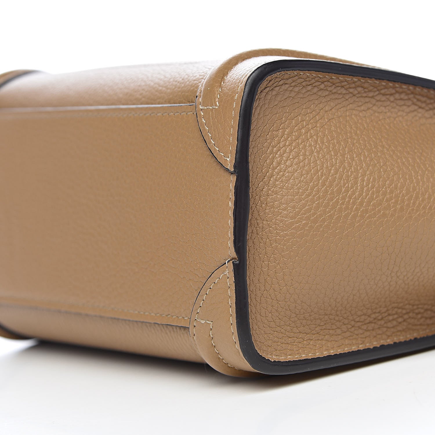 Celine Drummed Calfskin Nano Luggage Dune 8 of 9
