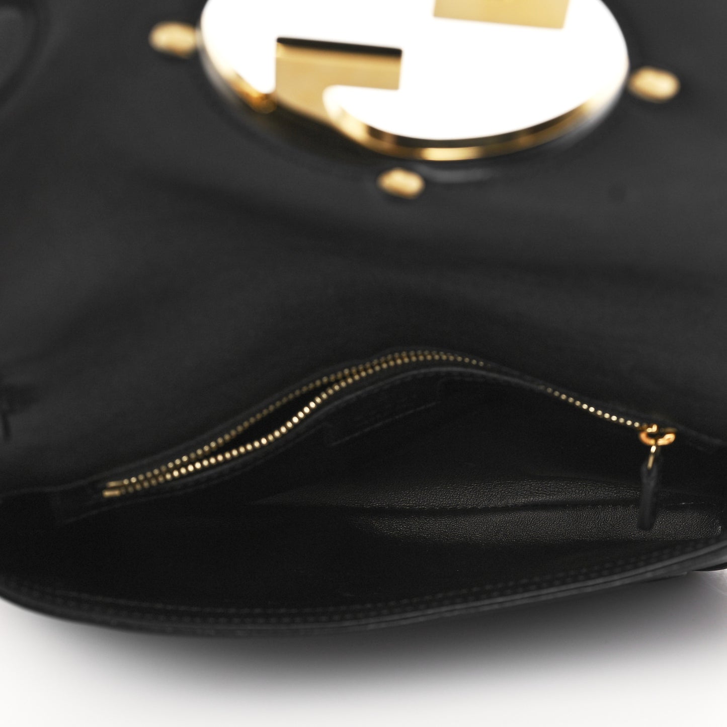 Roxy Calfskin Blondie Chain Shoulder Flap Bag Black
