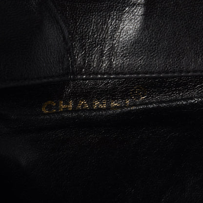 Chanel Lambskin Quilted Drawstring Backpack Black 6 of 7