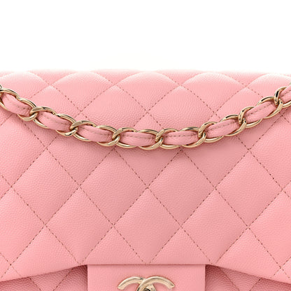 Chanel Caviar Quilted Jumbo Double Flap Pink 8 of 10