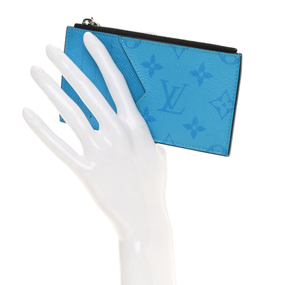 Louis Vuitton Taigarama Coin Card Holder Blue Lagoon 2 of 8