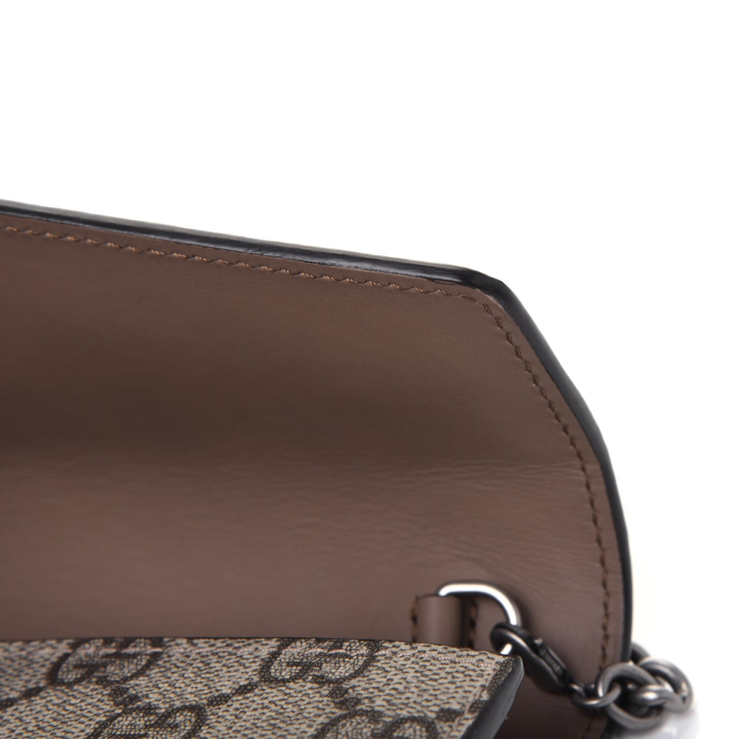 GG Supreme Monogram Mini Dionysus Chain Wallet Beige Taupe