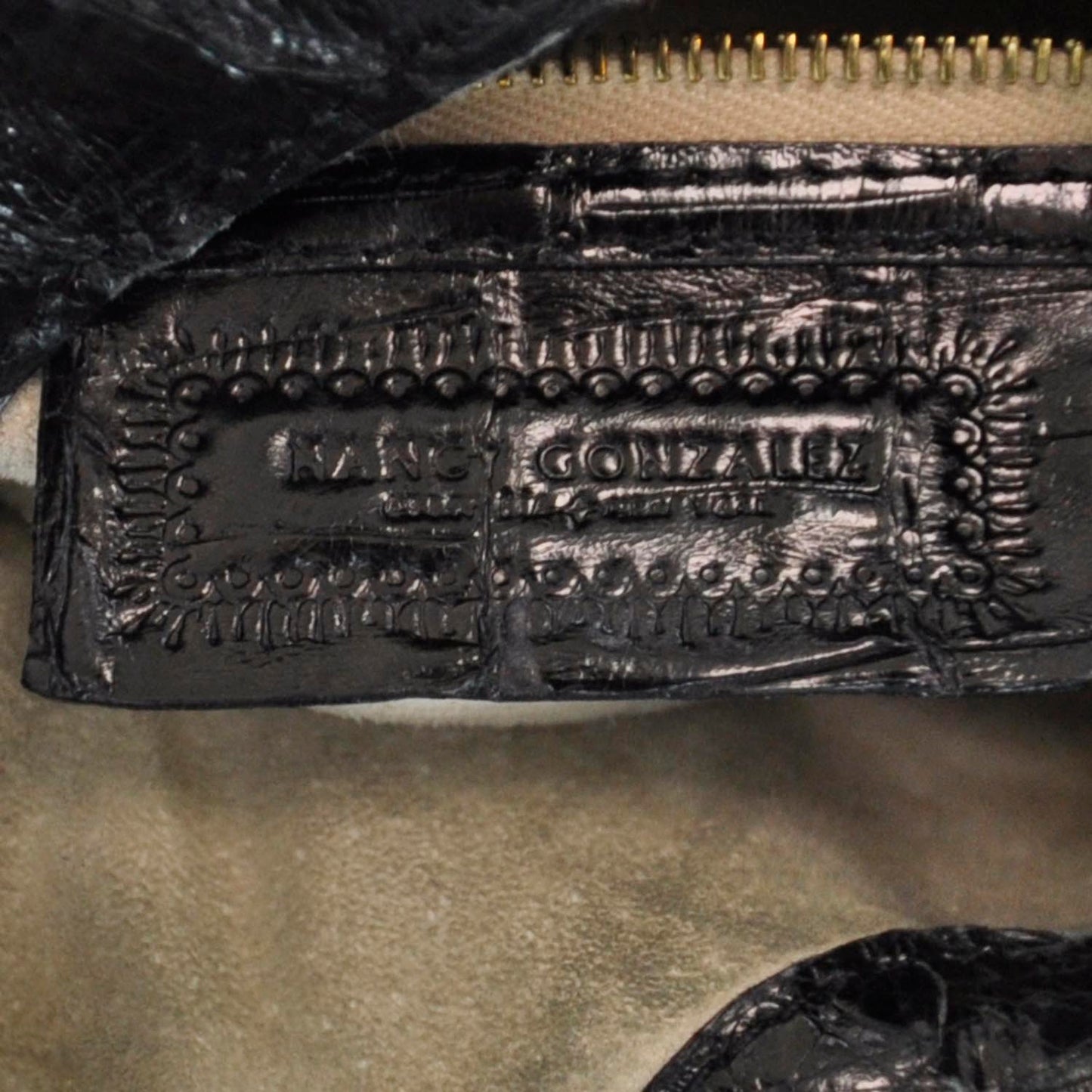 Crocodile Hobo Black