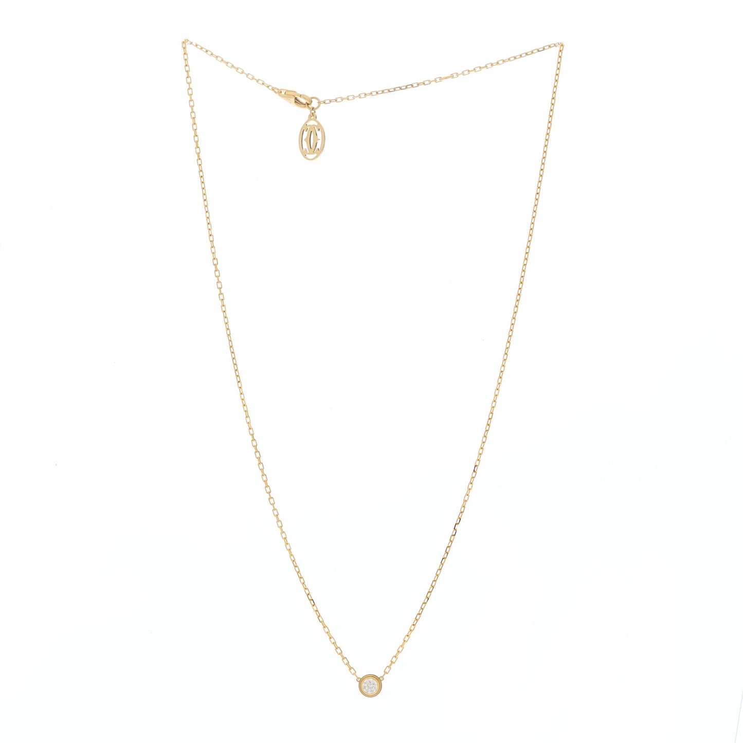 18K Yellow Gold Diamond LM D'Amour Pendant Necklace