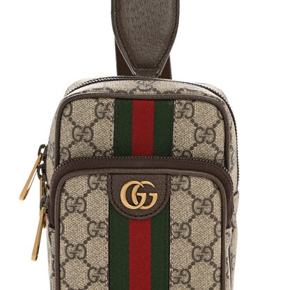 Gucci GG Supreme Monogram Web Mini Ophidia Messenger Brown 8 of 11