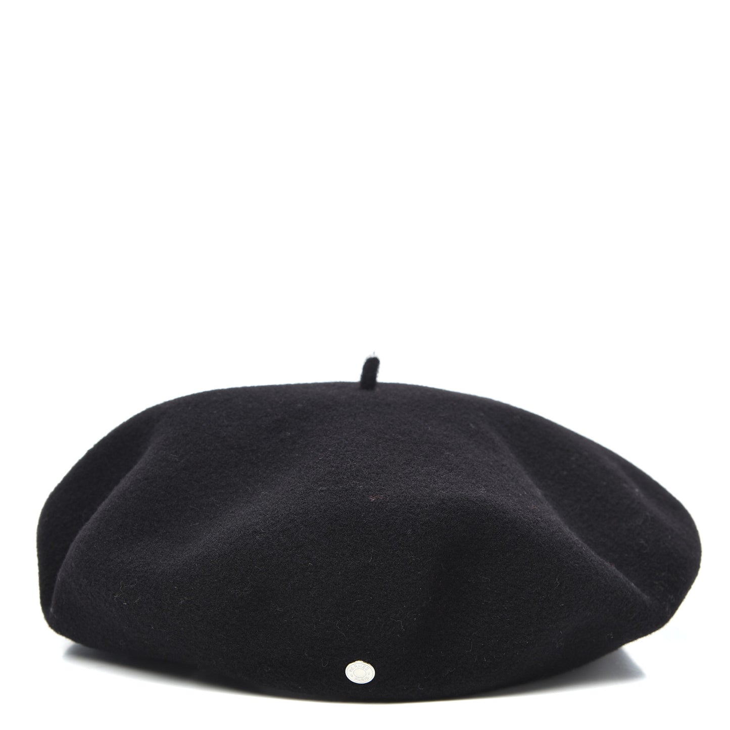 Merino Wool Clou De Sel Bonnie Beret 58 Black