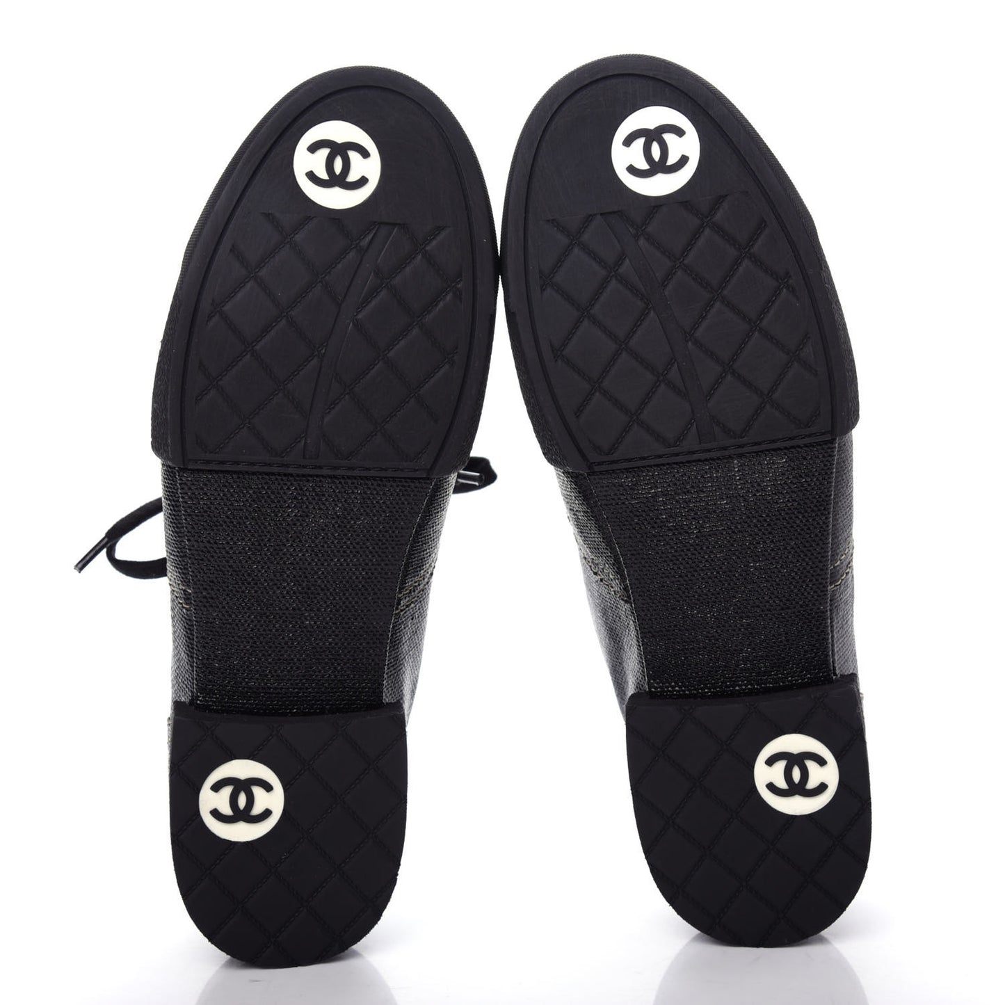 Coated Canvas Lace Up Cap Toe Sneakers 36 Black