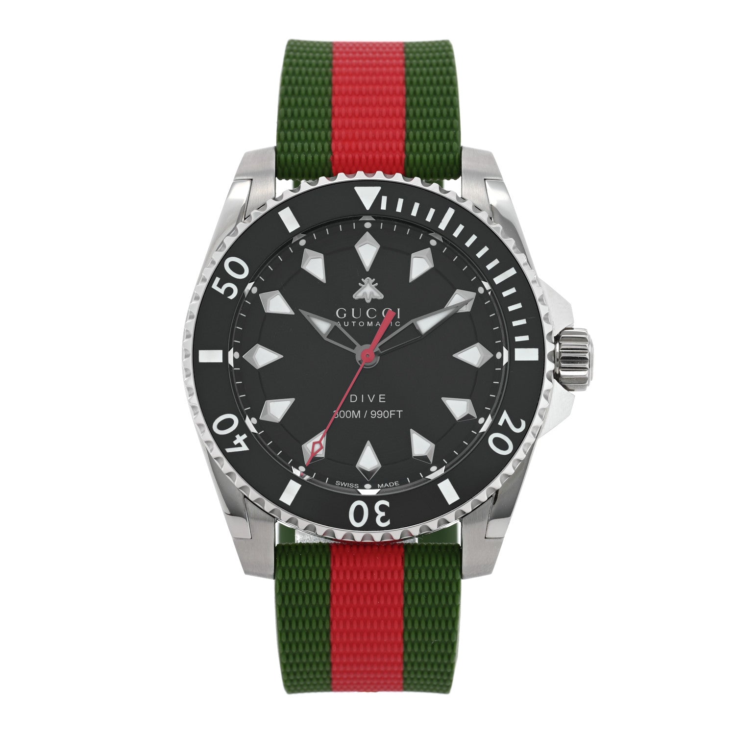 Gucci Stainless Steel Rubber 40mm Dive Automatic Watch Black 1 of 4