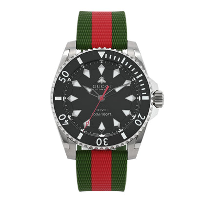 Gucci Stainless Steel Rubber 40mm Dive Automatic Watch Black 1 of 4