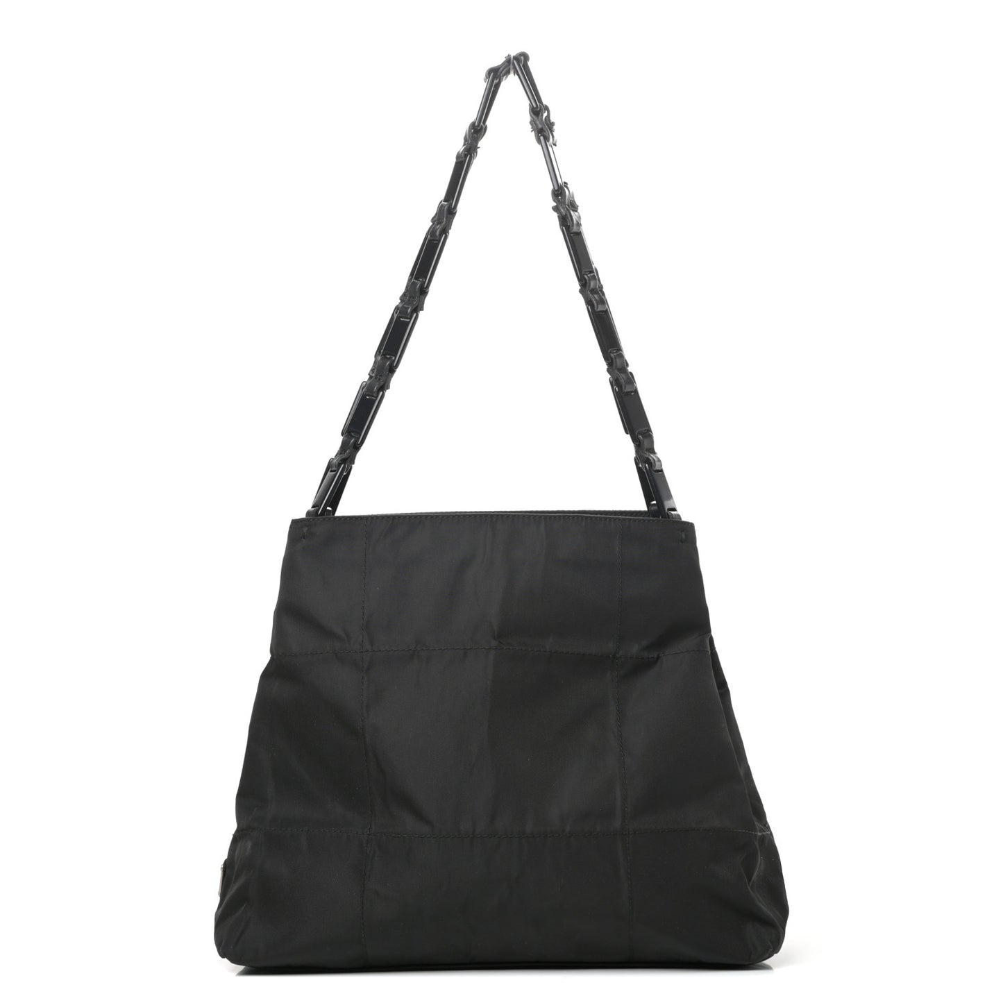Tessuto Nylon Chain Tote Black