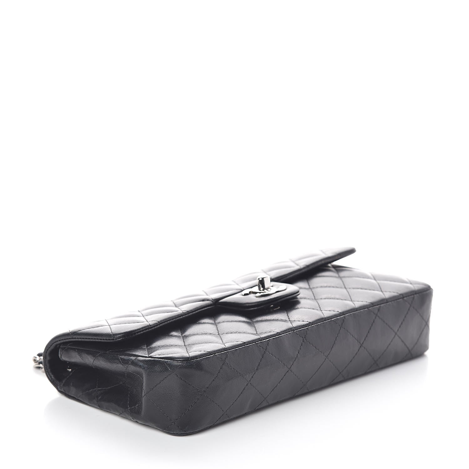 Chanel Lambskin Quilted East West Flap Black 4 of 10
