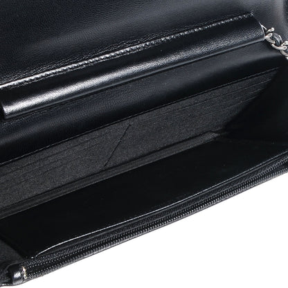 Chanel Lambskin Quilted Boy Wallet On Chain WOC Black 5 of 7