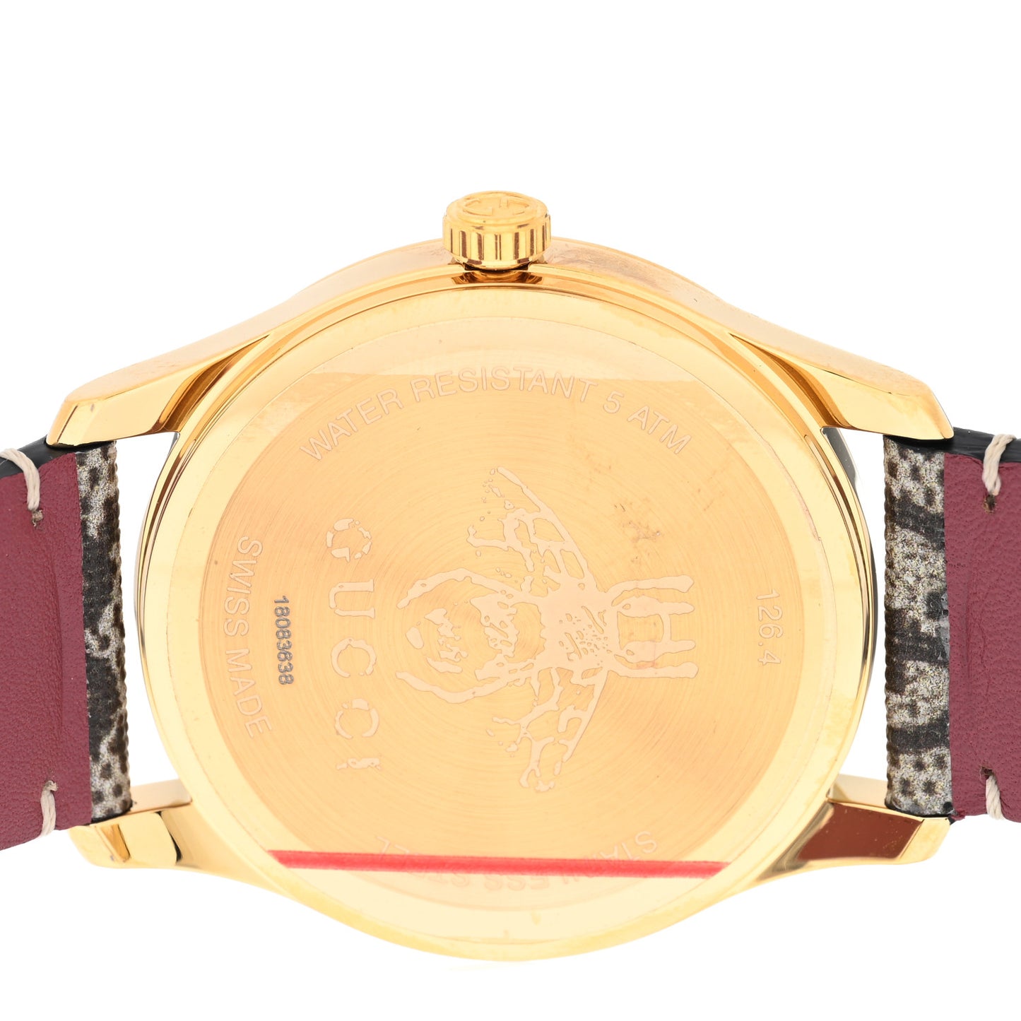 Stainless Steel Canvas 38mm G-Timeless Supreme GG Blooms Quartz Watch Brown