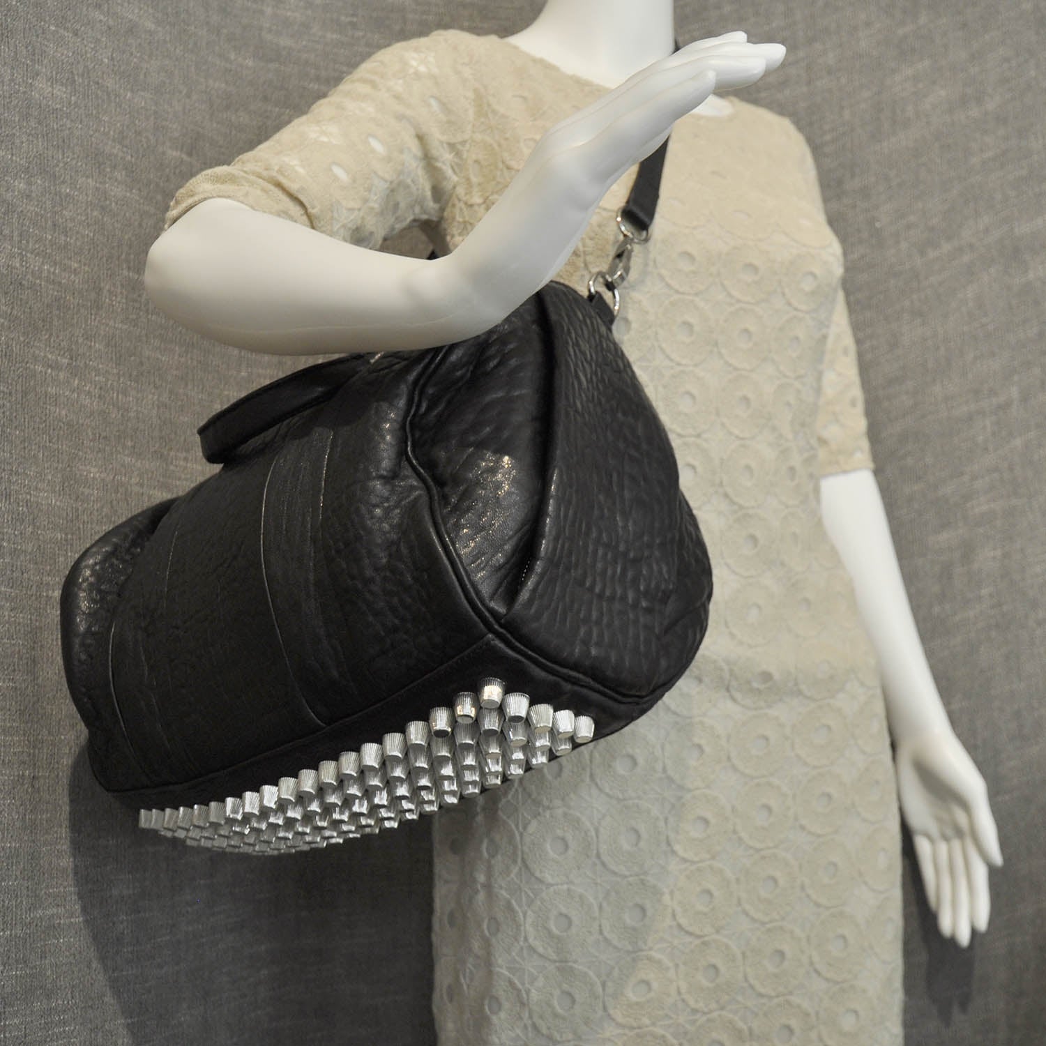 Alexander Wang Leather Rocco w Nickel Hardware Black 2 of 8