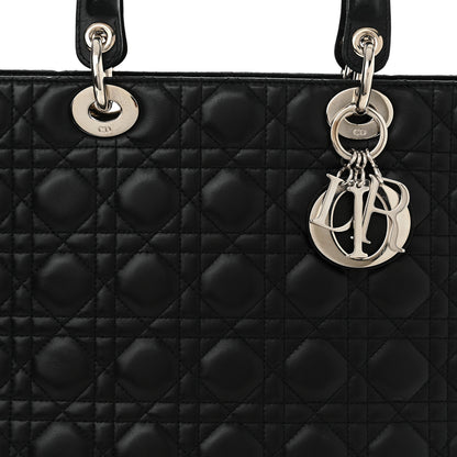 Christian Dior Lambskin Cannage Large Lady Dior Black 8 of 15