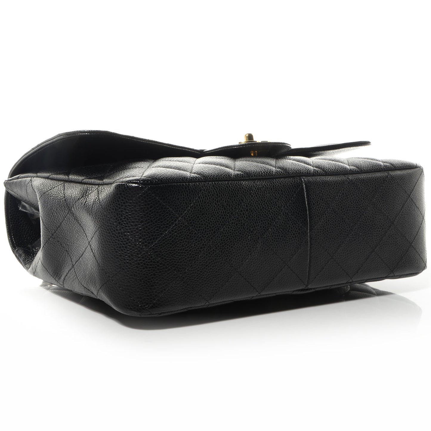 Caviar Jumbo Single Flap Black
