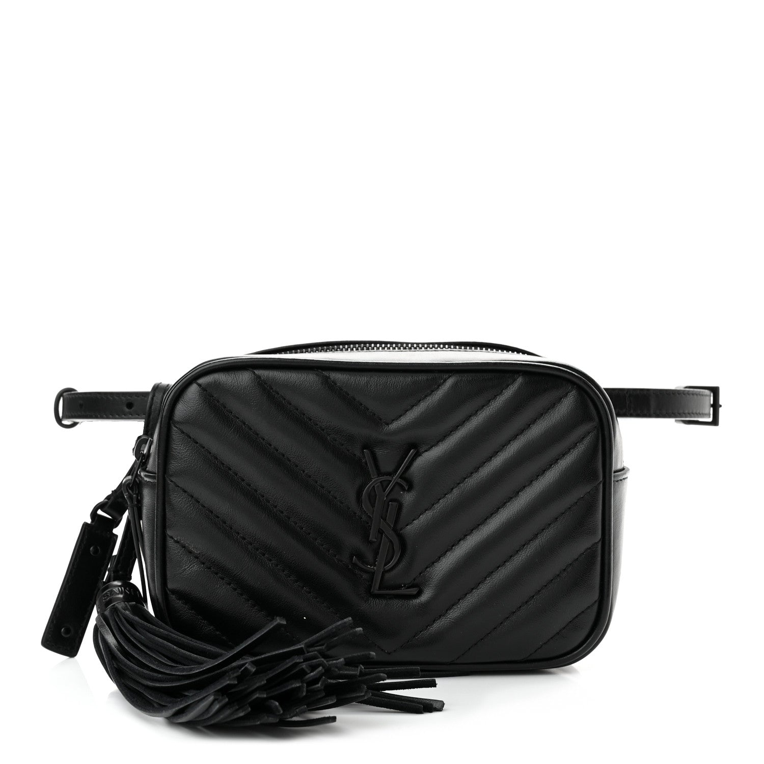 Saint Laurent Calfskin Matelasse Monogram Lou Belt Bag Black 1 of 10
