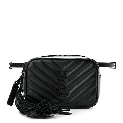 Saint Laurent Calfskin Matelasse Monogram Lou Belt Bag Black 1 of 10