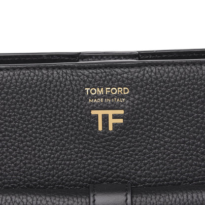Tom Ford Grain Calfskin T Twist Crossbody Bag Black 9 of 10