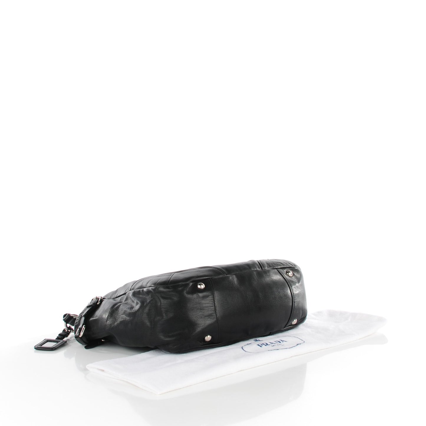 Soft Calf Side Pocket Hobo Nero Black