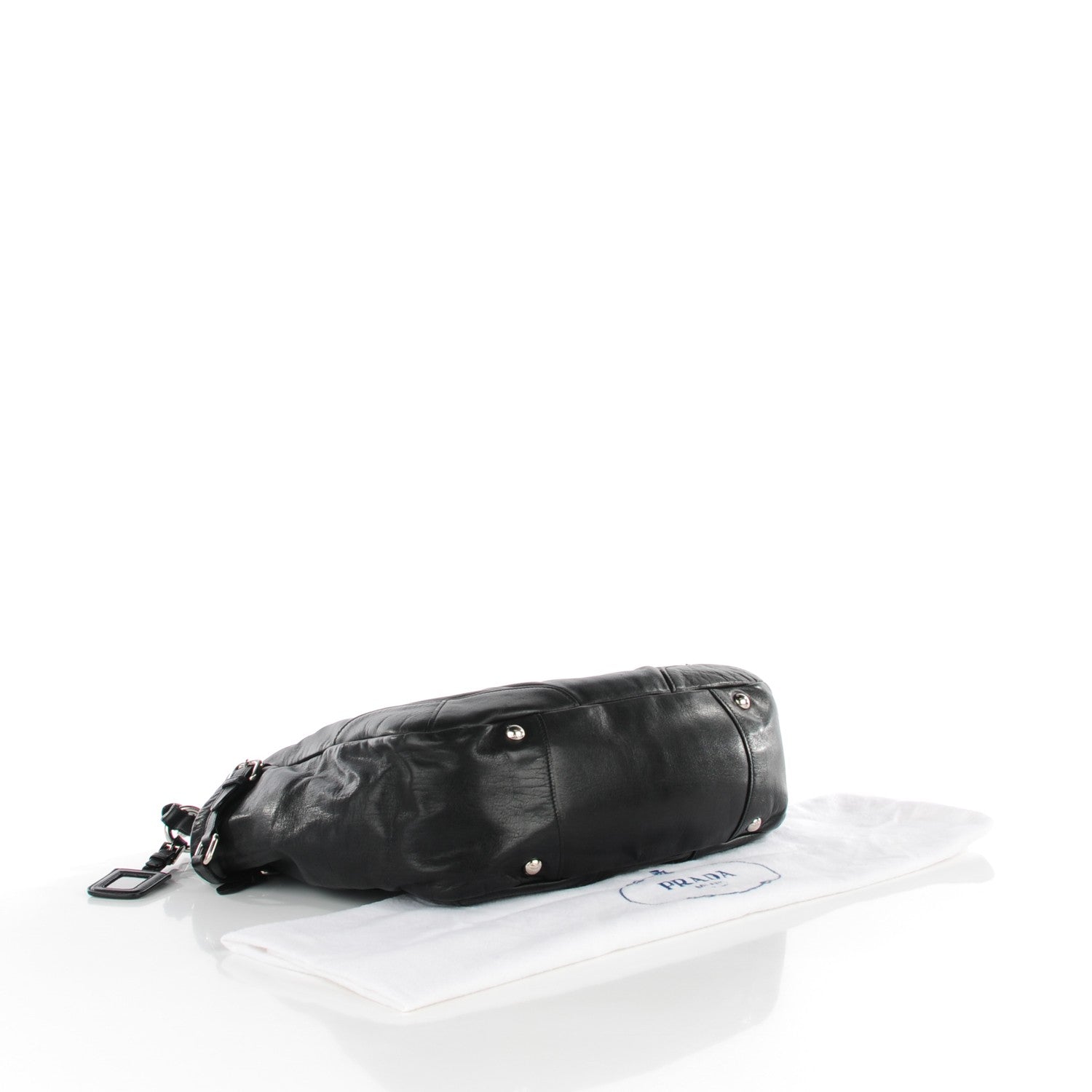 Prada Soft Calf Side Pocket Hobo Nero Black 4 of 9