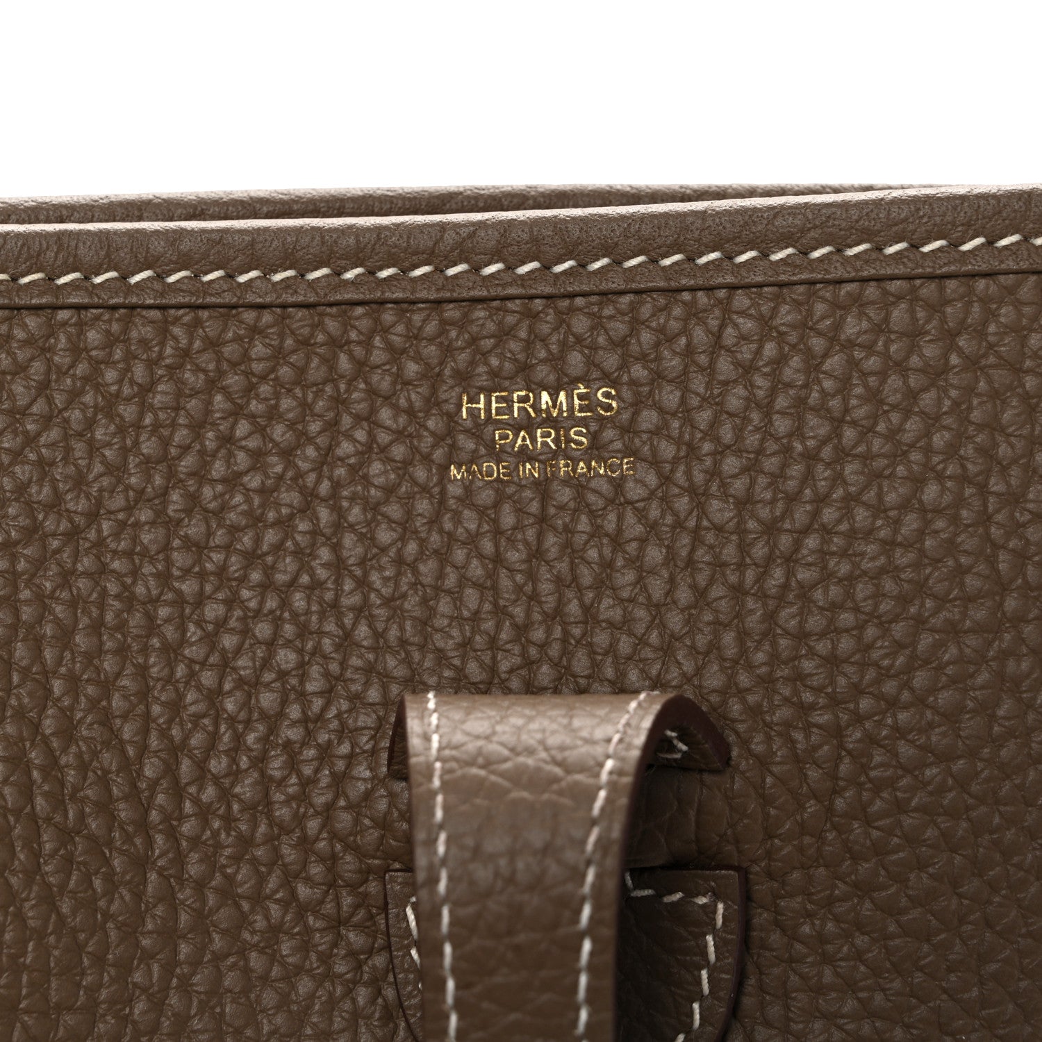 Hermes Taurillon Clemence Evelyne III PM Etoupe 6 of 11